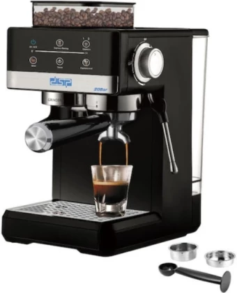 Machine à Café Expresso DSP Avec Mousseur et Broyeur, 20 bars, 1350 W, KA3123