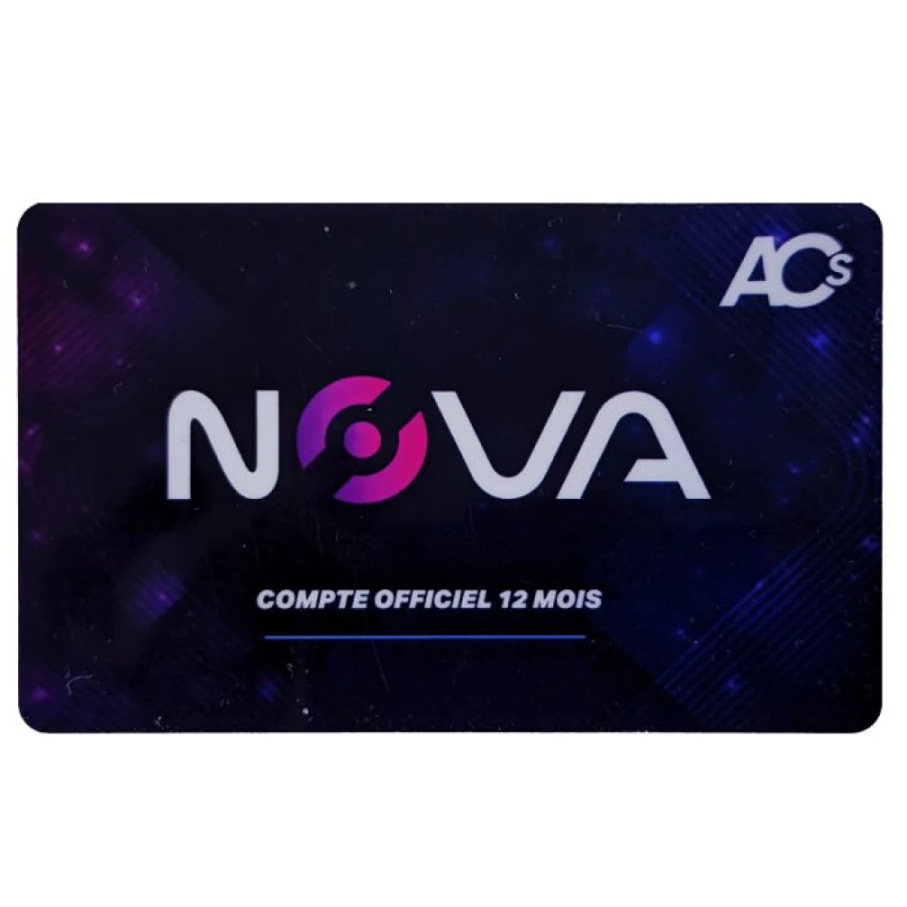 CARTE ABONNEMENT NOVA 12 MOIS