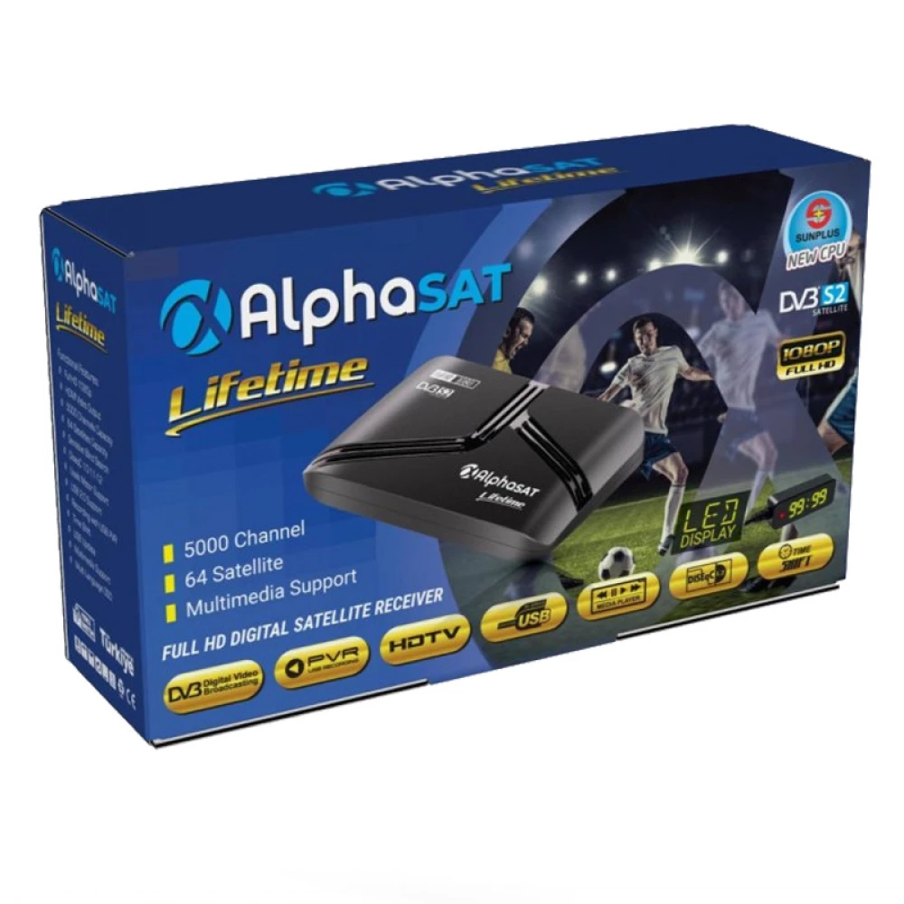 RÉCEPTEUR ALPHASAT LIFETIME + ABONNEMENTS