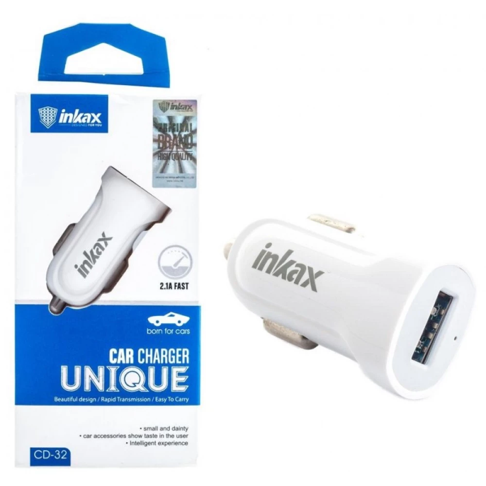 CHARGEUR ALLUME CIGARE INKAX CD-32 2.1A / BLANC