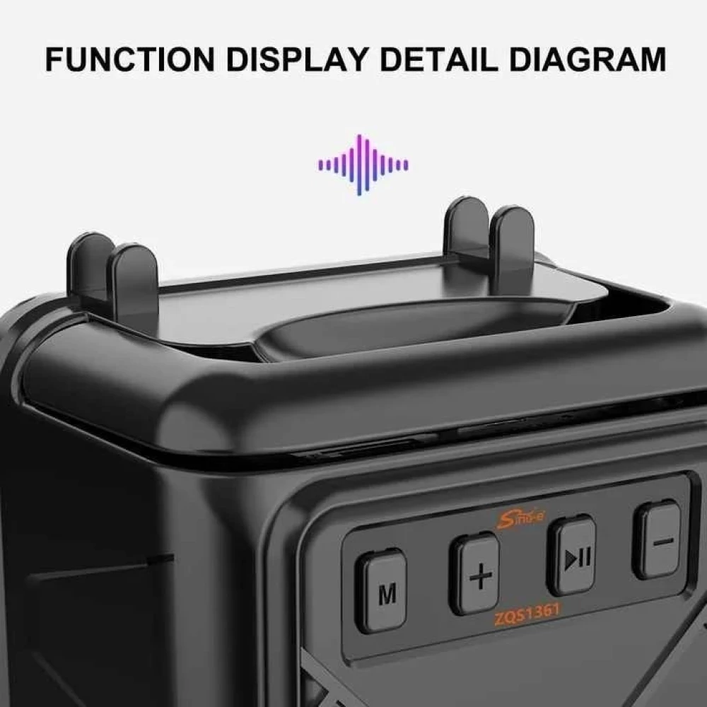 Haut Parleur Sans Fil ZQS 1367 Rechargable Avec Microphone